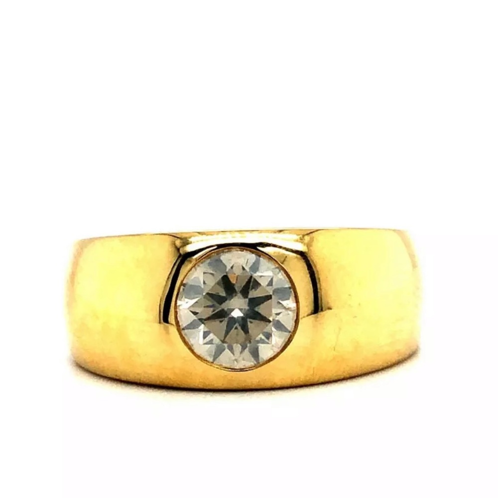 1.18 Carat Diamond Solitaire 18k Band Size 7.5 Appraisal Inc